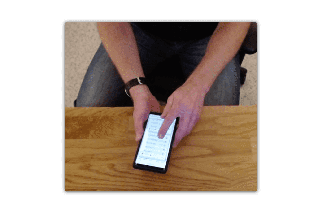 A cognitive walkthrough with the prototype running on a phone