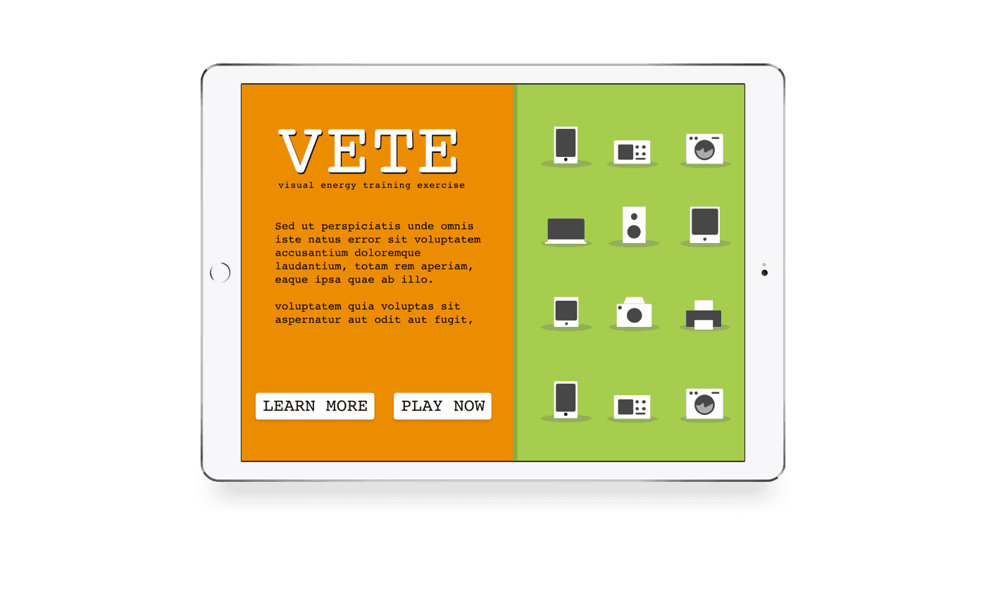Visual Energy Training Exercise screen