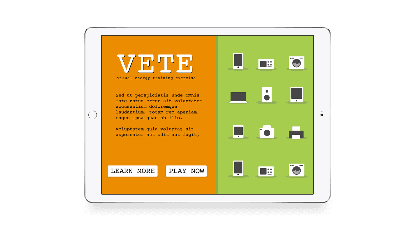 VETE prototype screen